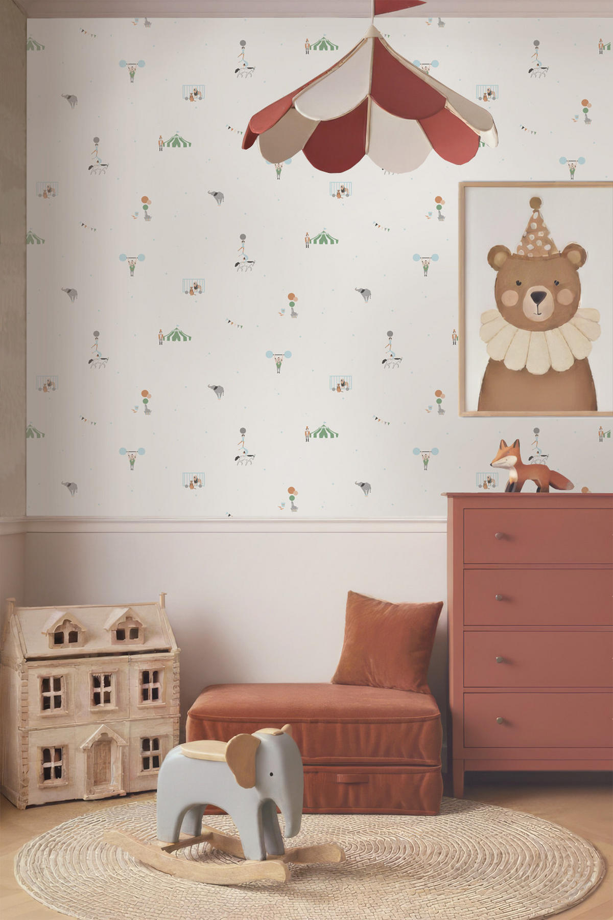 TAPETE Zirkus 53 cm x 10 m - Beige, Papier (53/0.1cm) - Sanders & Sanders