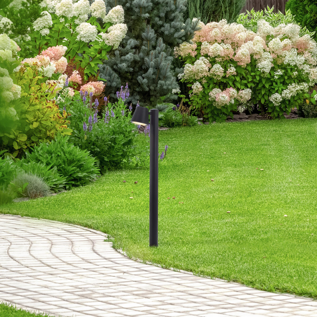 AUSSENSTANDLEUCHTE Bari 44322/06 - Schwarz, Metall (21/11/80cm) - Brilliant