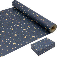 GESCHENKPAPIERROLLE blau mit Sternen 43 cm x 20 m - Dunkelblau, Papier (43/1/2000cm)
