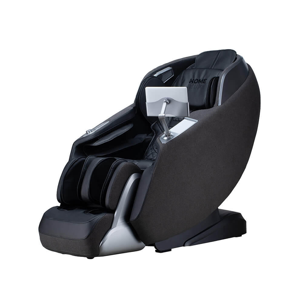 MASSAGESESSEL ALVINA mit Premium Webstoffpolsterung - Schwarz - Schwarz, Kunststoff (76.7/157/116cm) - Home Deluxe