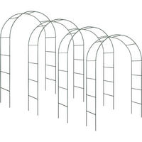 ROSENBOGEN 4er Set, 140 x 40 x 240 cm, grün - Grün, Metall (40/240/140cm) - tectake