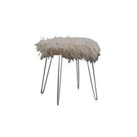 HOCKER SINA Grau - Grau, Fell (43/45/43cm) - KAWOLA