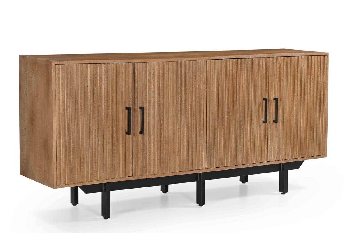 KOMMODE 180x40x80 aus Mangoholz, natürlich - Braun, Holz (180/80/40cm) - Giga Meubel