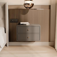 NACHTSCHRANK FLOW 52/41/35 cm Schwarz - Schwarz, Holzwerkstoff/Metall (52/35/41cm) - Idohome