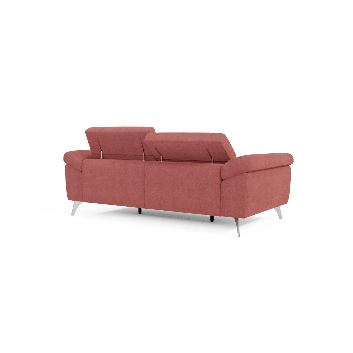 LINEARSOFA Donatello - Kirschrot, Metall (213/76/102cm) - Divani.store