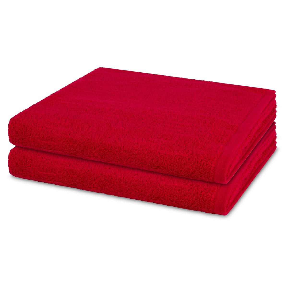 DUSCHTUCH Premium 2er-Set - Rot, Textil (70/140cm) - Ross