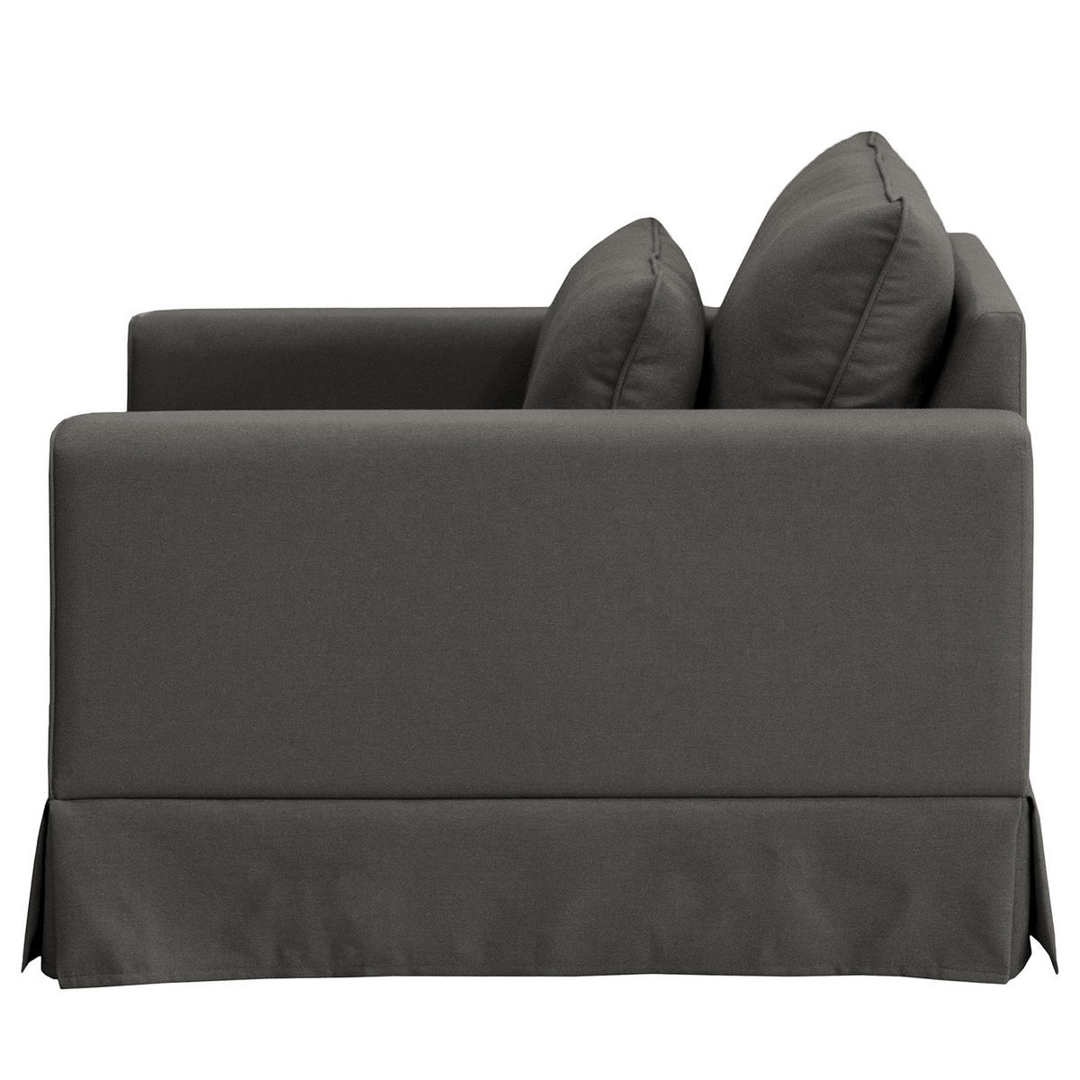 XXL-SESSEL mit Husse - Webstoff - Anthrazit/Schwarz, Wellpappe/Kunststoff (110/82/104cm) - home24