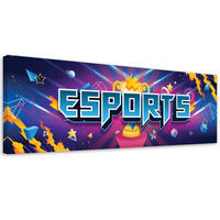 WANDBILD abstrakt für den spieler - Multicolor, Textil (90/30cm) - Feeby