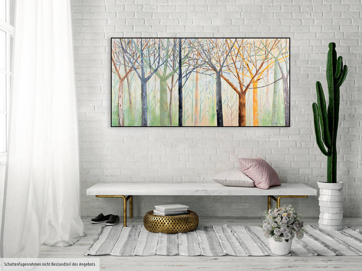 ÖLGEMÄLDE 140/70 cm - Grün, Holz/Textil (140/70cm) - KUNSTLOFT