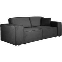 3-SITZER SOFA Pedro ohne Schlaffunktion schwarz - Schwarz, Textil (215/75/88cm) - Beautysofa
