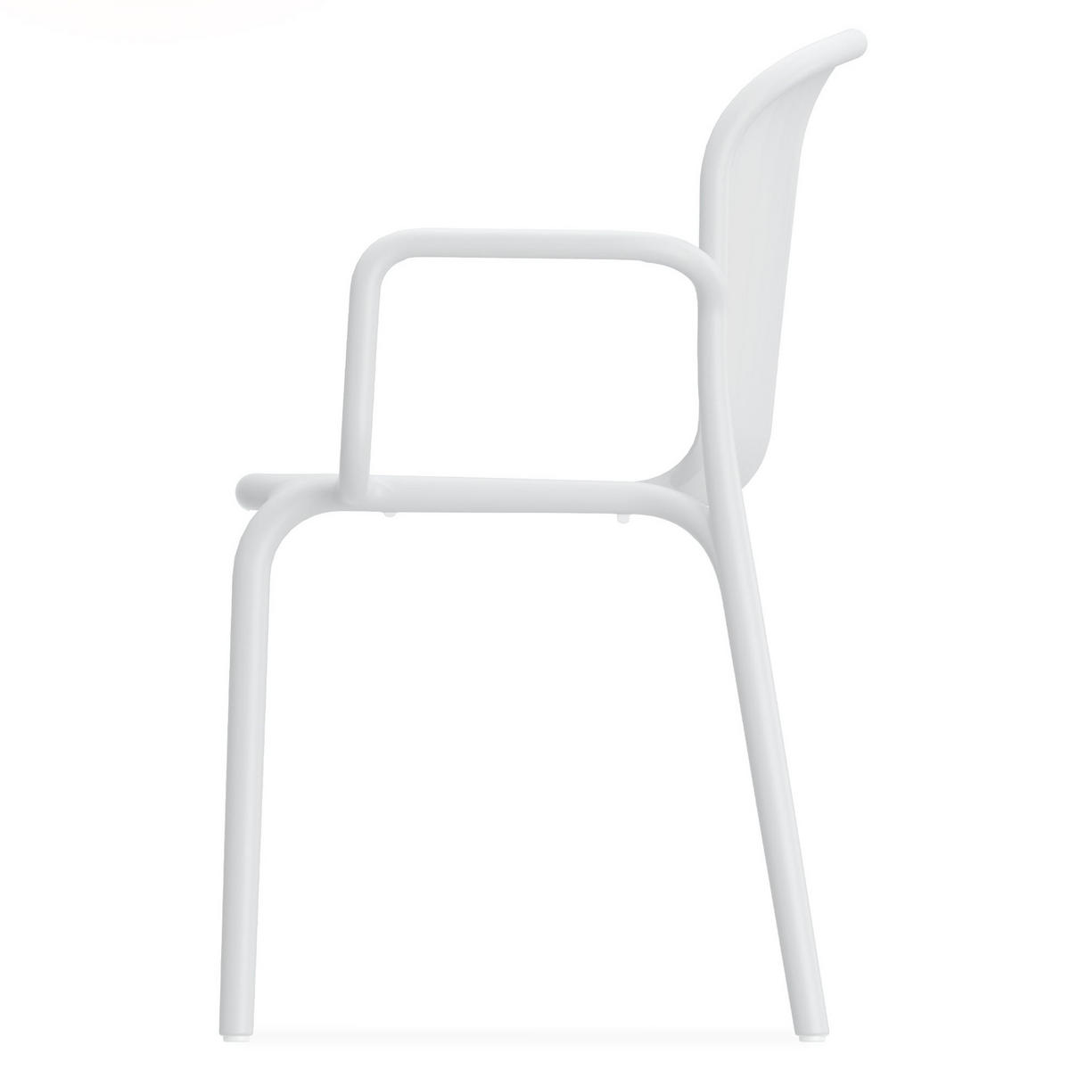 GARTENSTUHL FICCARI 4-er Set, Weiß - Weiß, Kunststoff (57.5/82.5/53cm) - KONSIMO®