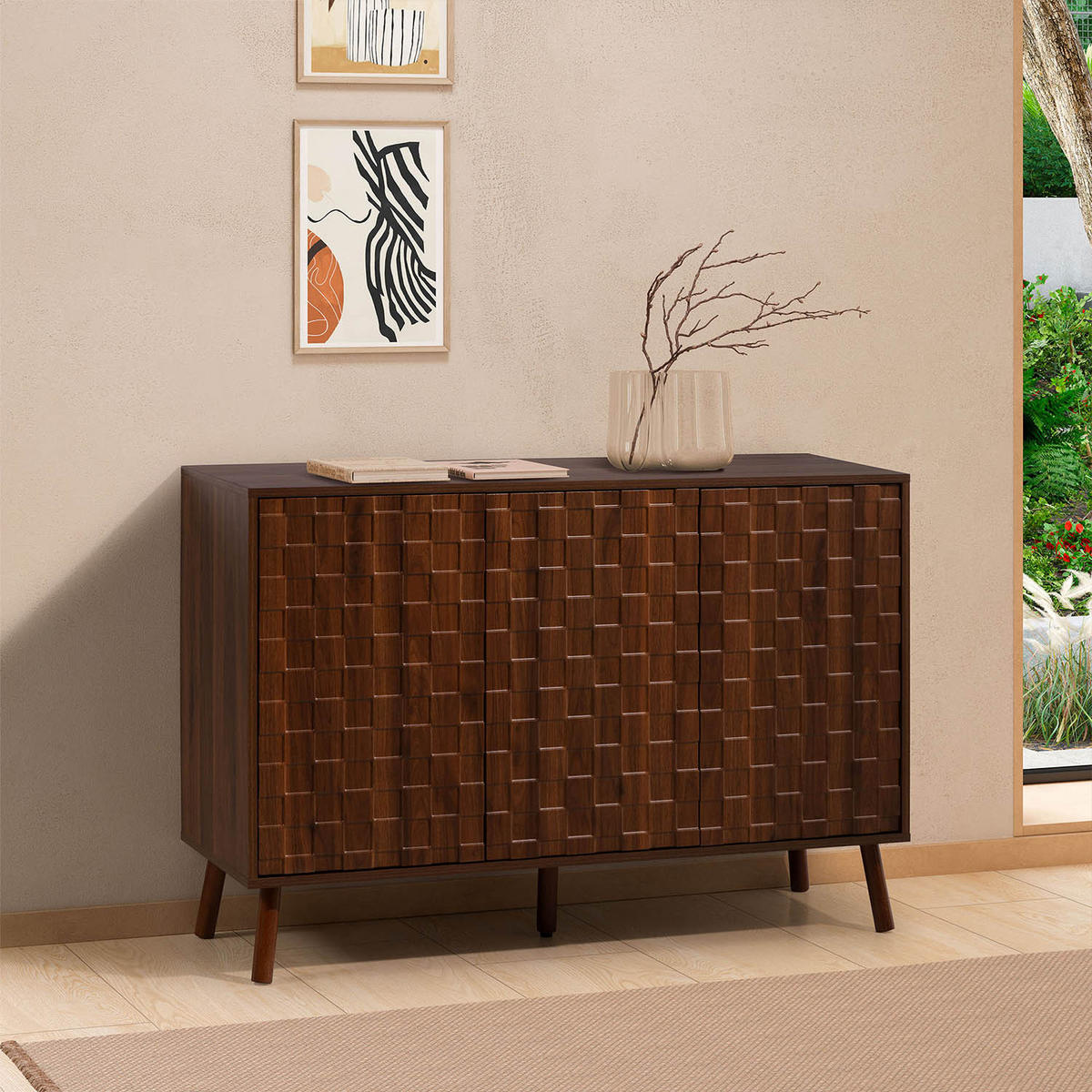 SIDEBOARD Canadá 3 türen Walnuss-Optik - Walnussfarben, Holzwerkstoff (120/80/40cm) - VS Venta-stock