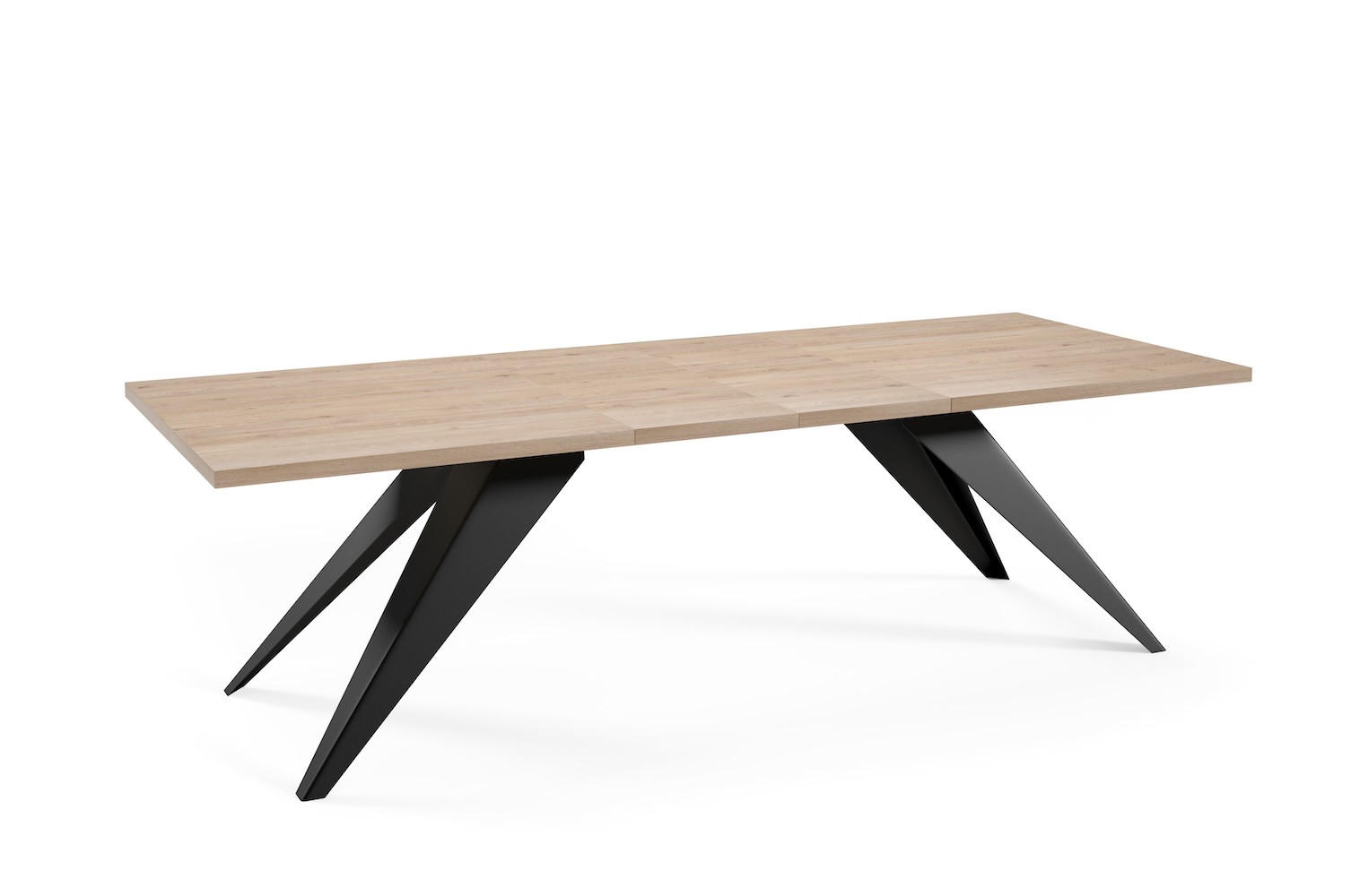 ESSTISCH Vento Davos Eiche trüffelbraun / Schwarz 160/260 / 90 / 76cm - Trüffeleichefarben/Schwarz, Holz/Holzwerkstoff (160/90/76cm) - Feldmann-Wohnen