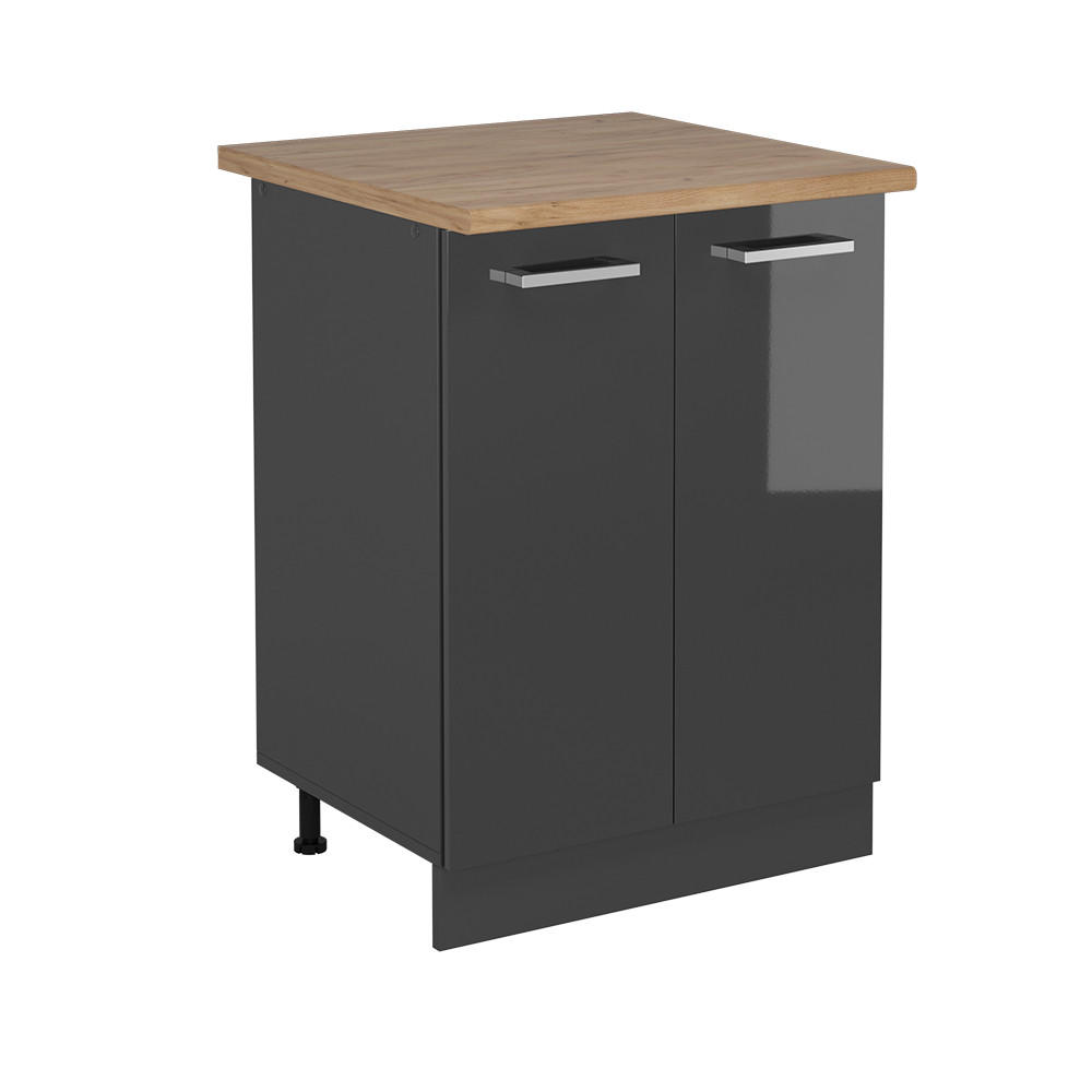 KÖKSUNDERSKÅP R-Line Antracit högblank 60 cm , AP Oak Antracit, Antracit 81.6/60/60 cm