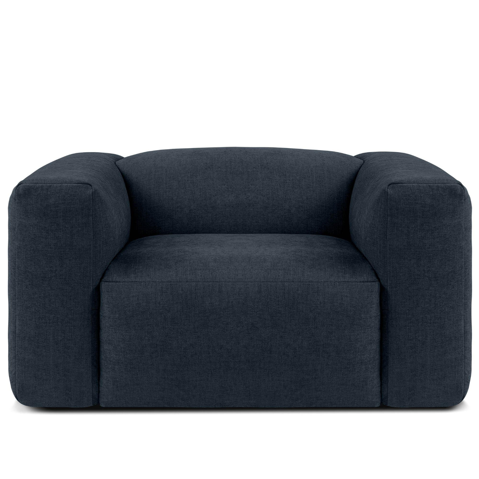SESSEL BUFFO , Dunkelblau - Dunkelblau, Textil (130/73/96cm) - KONSIMO®