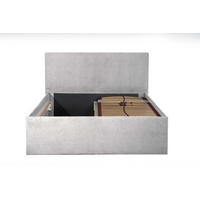 POLSTERBETT Gent Grau 200 x 200 x 40 cm Stauraum ohne hydraulische Funktion Mit hochwertiger Matratze H3 (bis 120 kg) und Lattenrost - Grau, Holz (200/200cm) - Halmon Schlafkomfort Betten 