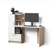 SCHREIBTISCH Lorena Sonoma/Weiß 150 x 120.1 cm mit 2 Türen - Sonoma Eiche, Holzwerkstoff (59.3/150/120.1cm) - Livinity®