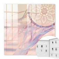 SCHLÜSSELBOX Weiß 30x30 cm – Türöffnung nach rechts - Spitzenverzierung - Pink, Metall (30/30/5cm) - TULUP