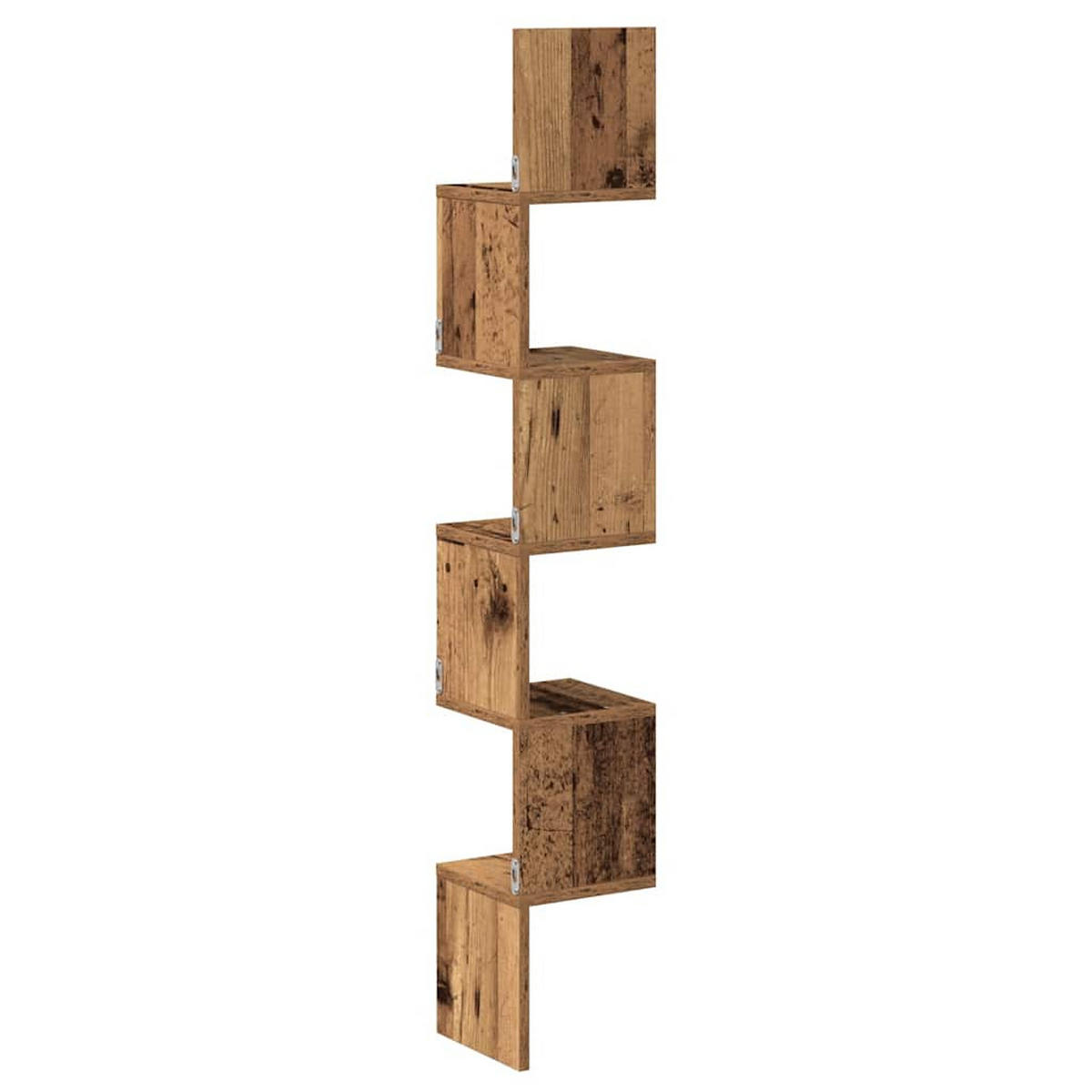 WAND-ECKREGAL Altholz-Optik 20/20/127,5 Cm Holzwerkstoff - Braun, Holzwerkstoff (20/127.5/20cm) - vidaXL