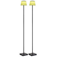 STEHLEUCHTE LED Metall schwarz, Touchdimmer 2er Set - Schwarz, Metall (14/14/120cm) - Globo Lighting