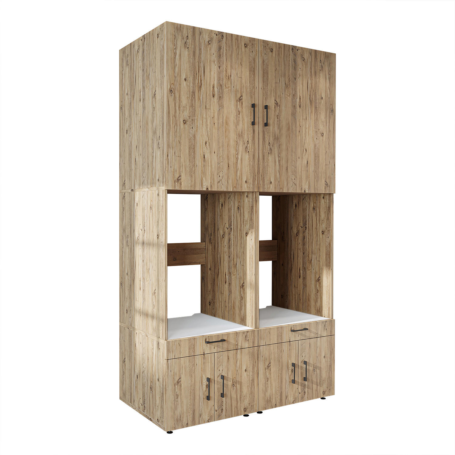 WASCHMASCHINENSCHRANK Serie 3 134cm Breit, 240cm Hoch - Eichefarben, Holzwerkstoff (134/240/67cm)