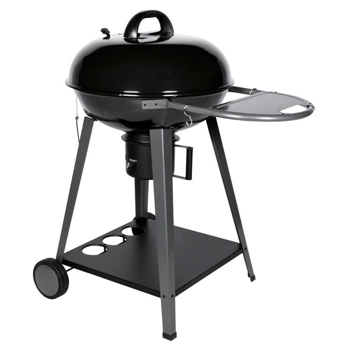 HOLZKOHLEGRILL Yutan Schwarz - Schwarz, Metall (64/103.5/92.5cm) - Somagic