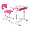 KINDERSCHREIBTISCH-SET 2 TLG. Sala - Pink/Weiß, Holzwerkstoff/Kunststoff (66.5/54/47.5cm) - [en.casa]