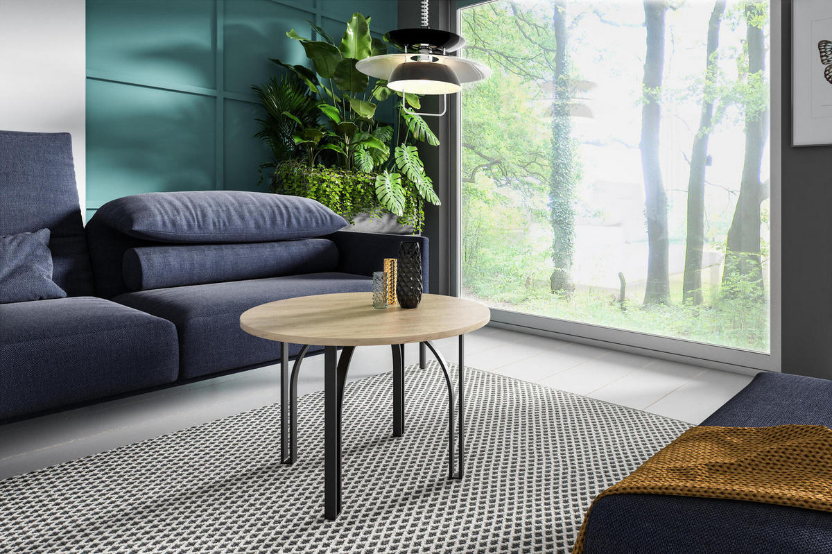 COUCHTISCH NASTRO Naturholz 75x75x47 cm - Eichefarben, Holzwerkstoff (75/75/47cm) - FURNLUX