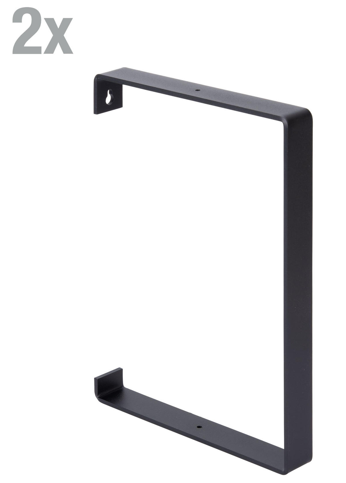 REGALTRÄGER als 2er Set Adam, Stahl in verschiedenen Trendfarben - Schwarz, Metall (3/30.4/21cm) - Alberts
