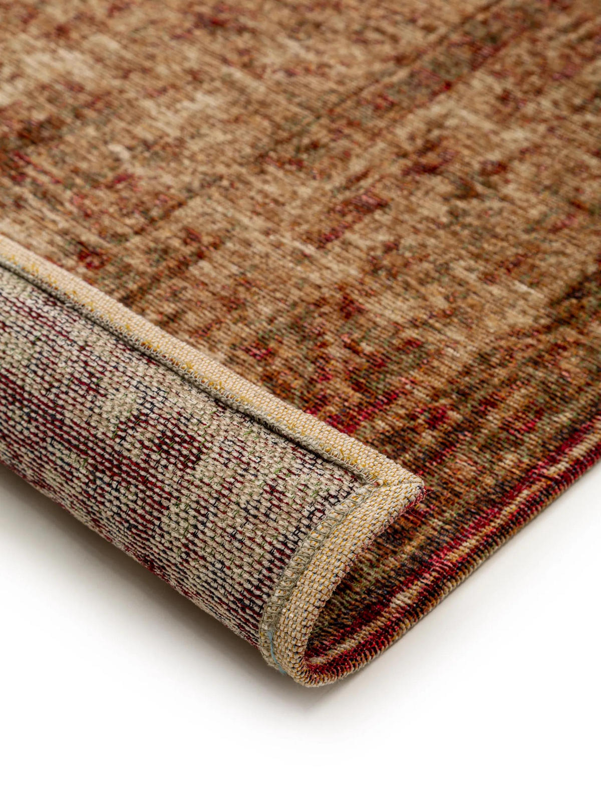 FLACHGEWEBETEPPICH Stay Beige/Rot 155x235 cm - Beige, Textil (155/235cm) - benuta Pop