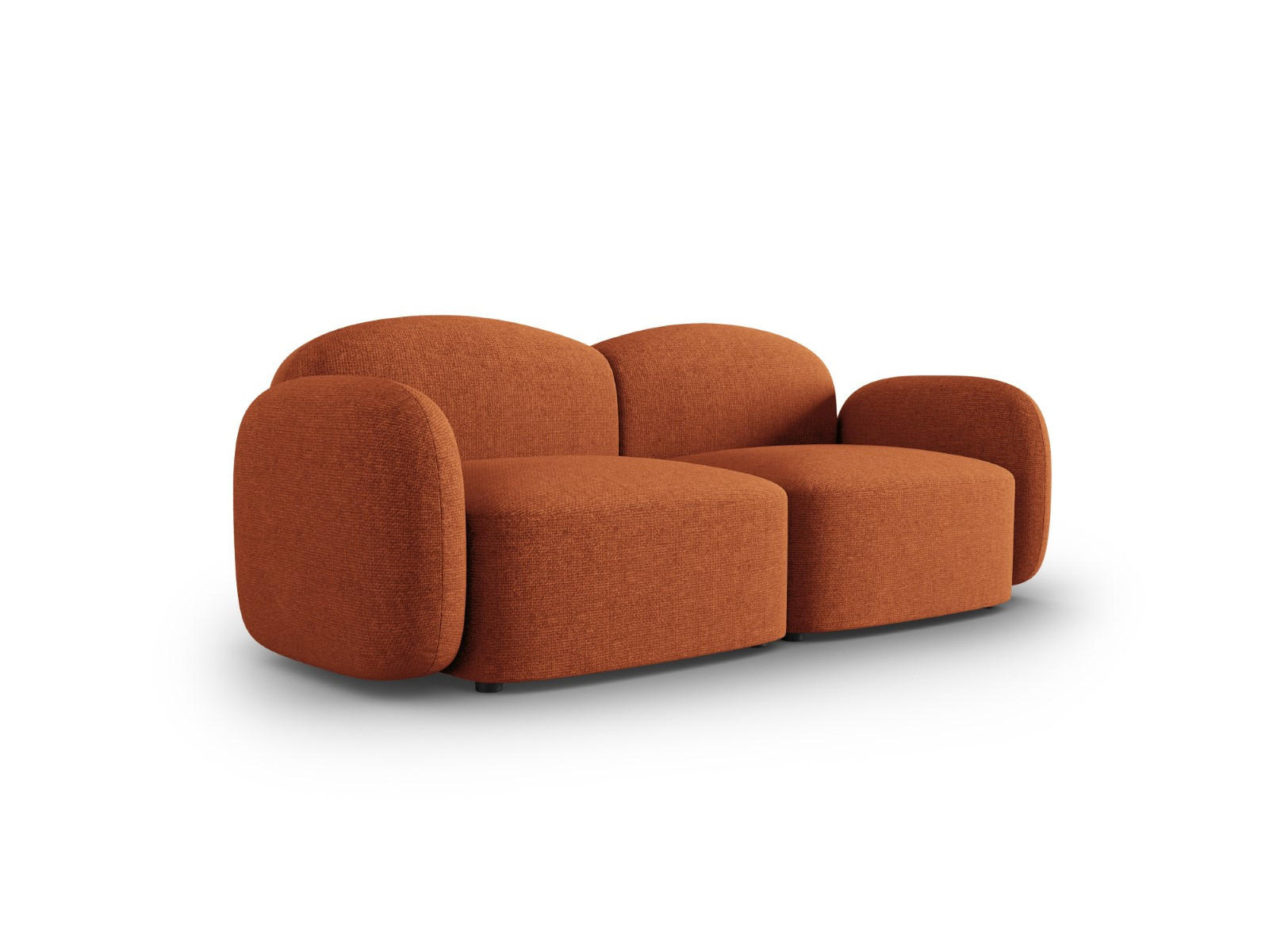 SOFA Blair aus Chenille-Stoff mischung terrakotta 2 Sitzplätze - Terra cotta, Textil (87/80/194cm) - Micadoni