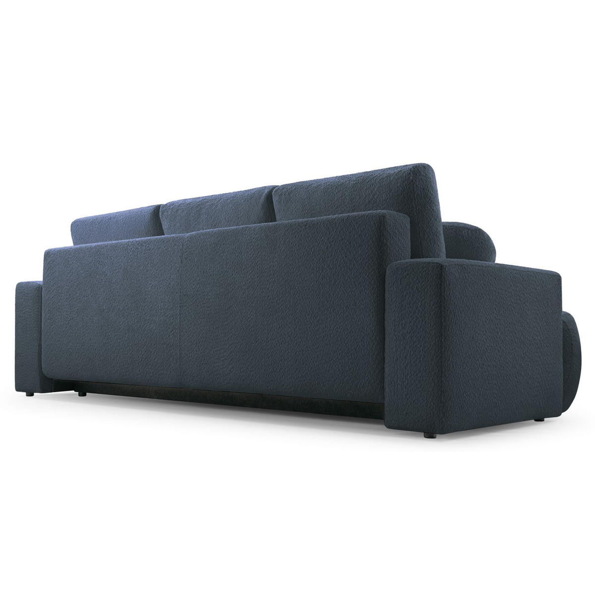 3-SITZER SOFA Barletto Dunkelgrau Bouclé - Dunkelgrau/Schwarz, Holz/Textil (248/94/110cm) - Selsey