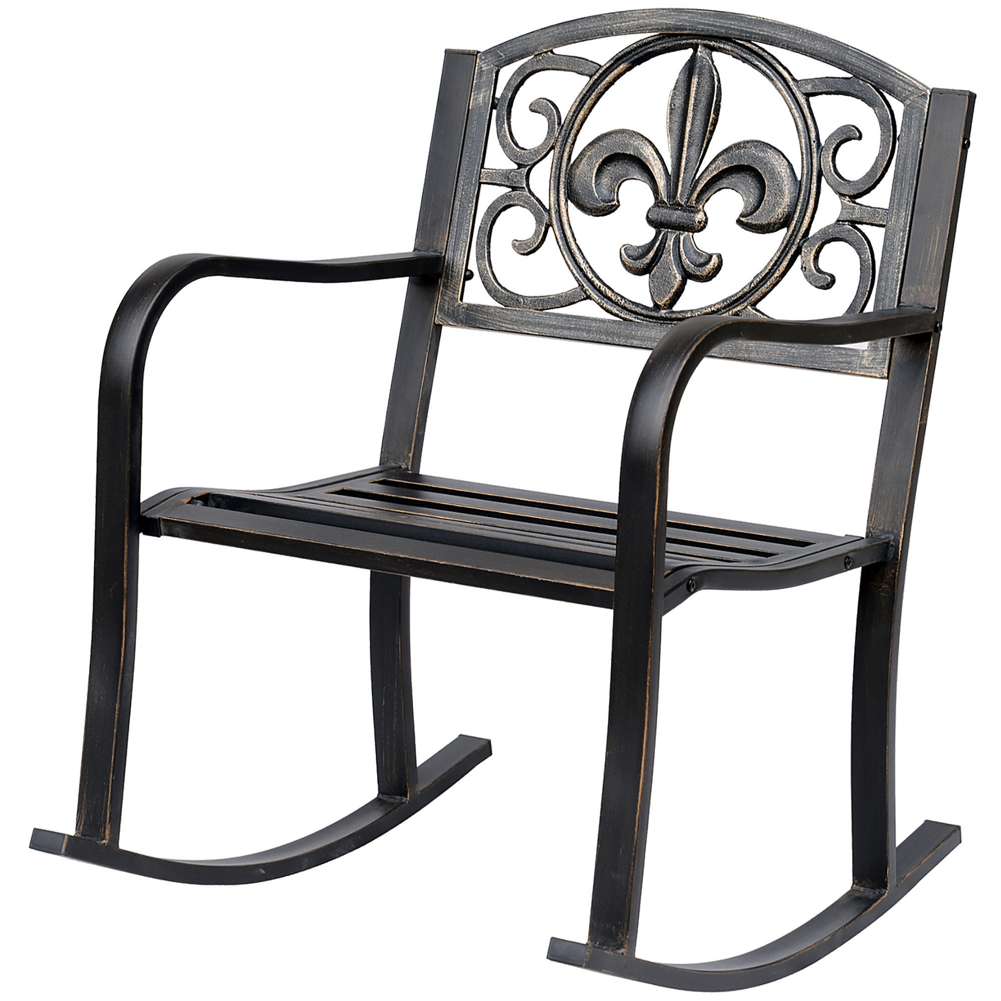 SCHAUKELSTUHL Metall antik bronze - Bronzefarben, Metall (60/85/73cm) - LEBENLANG