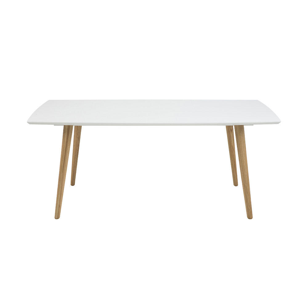 ESSTISCH Tinjan Weiß 160/100 cm - Beige/Weiß, Holz/Holzwerkstoff (160/100/74cm) - Selsey