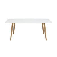 ESSTISCH Tinjan Weiß 160/100 cm - Beige/Weiß, Holz/Holzwerkstoff (160/100/74cm) - Selsey