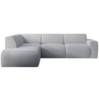 ECKSOFA Bouvi Hellgrau links - Hellgrau/Schwarz, Kunststoff/Textil (292/220cm) - Selsey