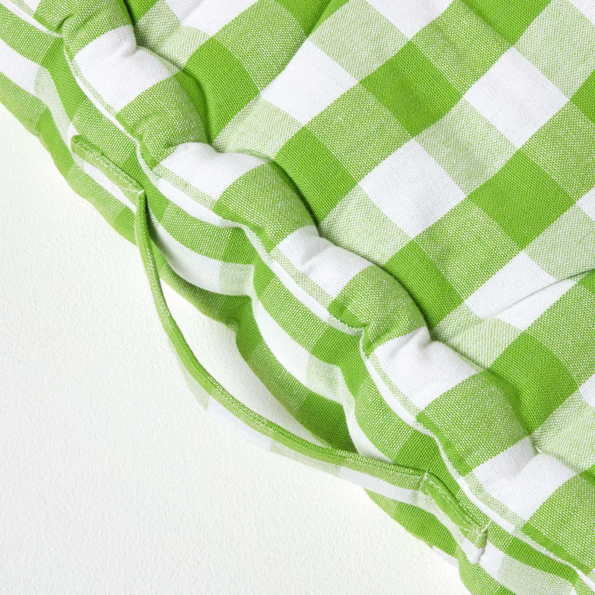 SITZKISSEN grün-weiß kariert 50/50/10 cm - Grün, Textil (50/50/10cm) - Homescapes