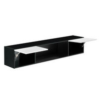 HÄNGELOWBOARD Thabong - Weiß Hochglanz/Schwarz, Holzwerkstoff (150/30/30cm) - [en.casa]