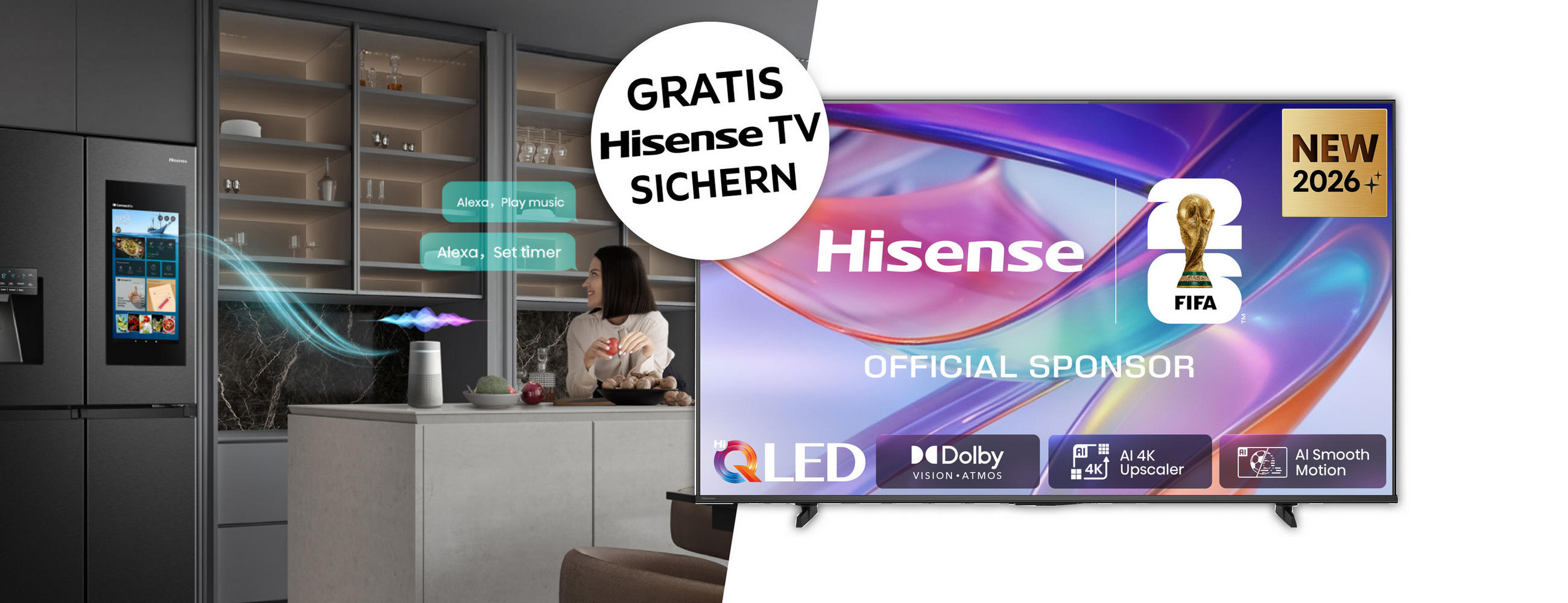 Gratis Hisense TV sichern