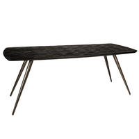 ESSTISCH Fieron Schwarz 240/100/77cm - Schwarz, Holz (240/100/77cm) - PTMD Collection