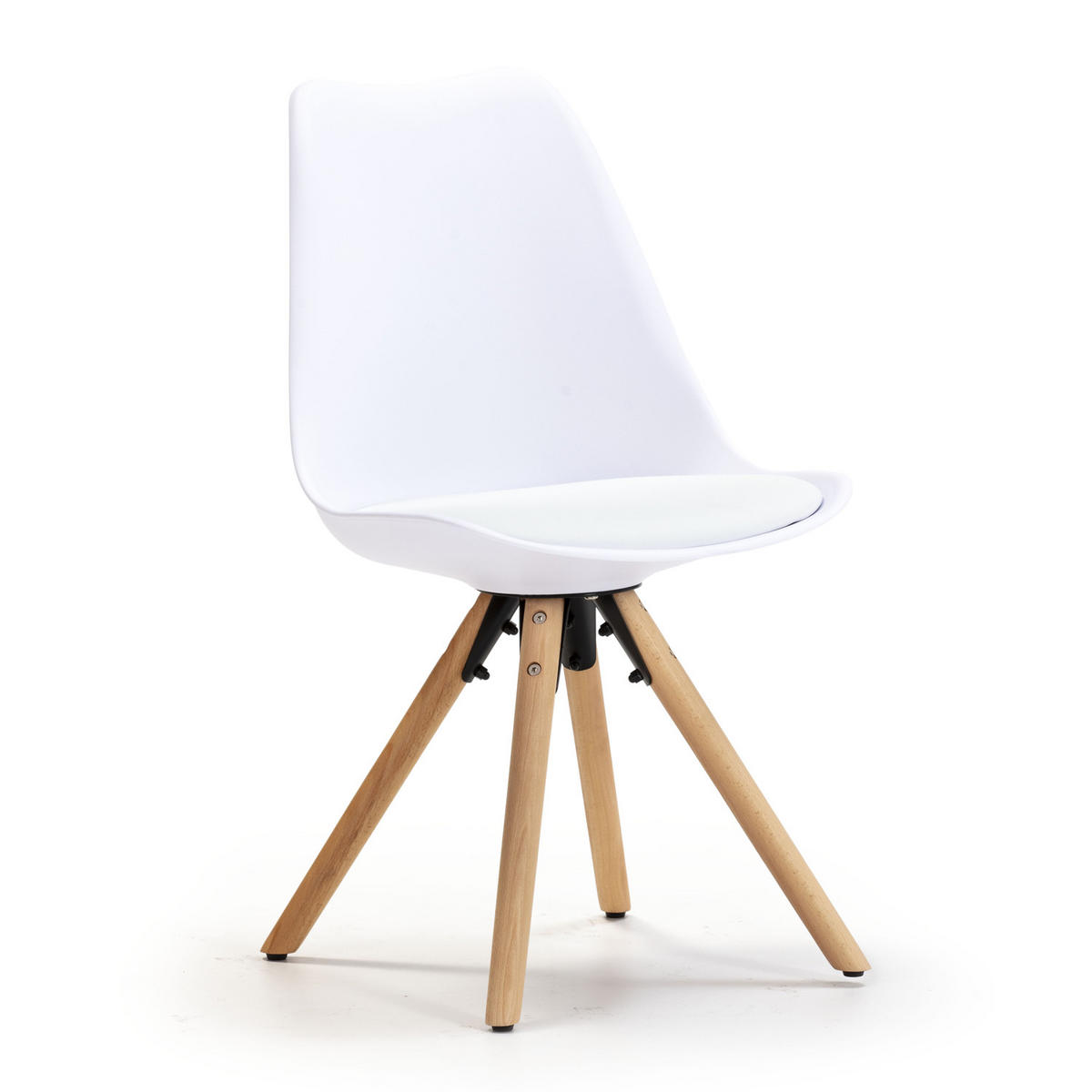 STUHL 2er-Set Jeff Weiß - Weiß, Holz/Kunststoff (49/84/54cm) - VS Venta-stock