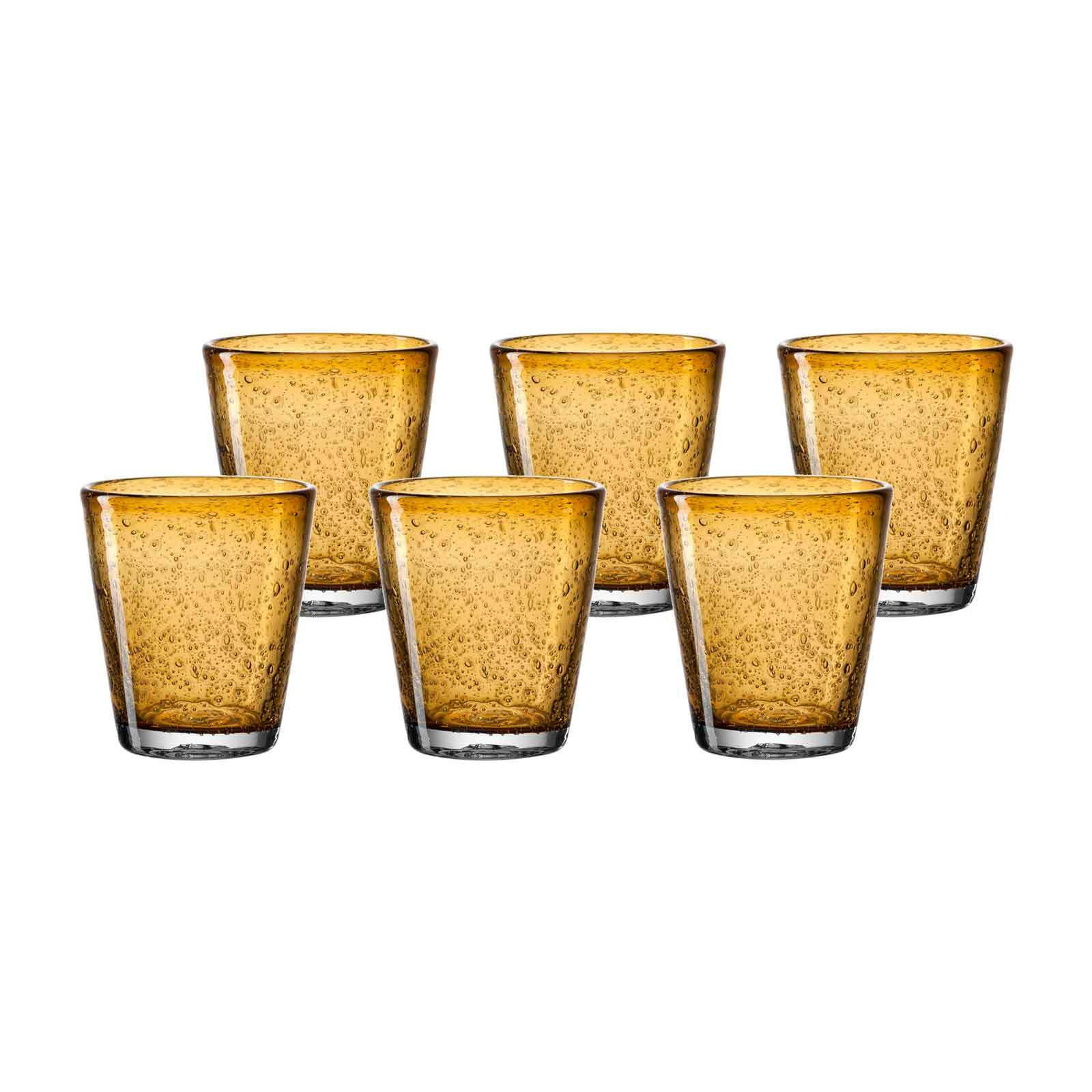 TRINKGLÄSER Burano gelb 330 ml 6er Set - Gelb, Glas (0.33L) - Leonardo Living