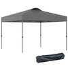 PAVILLON ca. 3x3m - Dunkelgrau, Kunststoff (295/264/295cm) - Outsunny