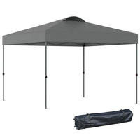 PAVILLON ca. 3x3m - Dunkelgrau, Kunststoff (295/264/295cm) - Outsunny