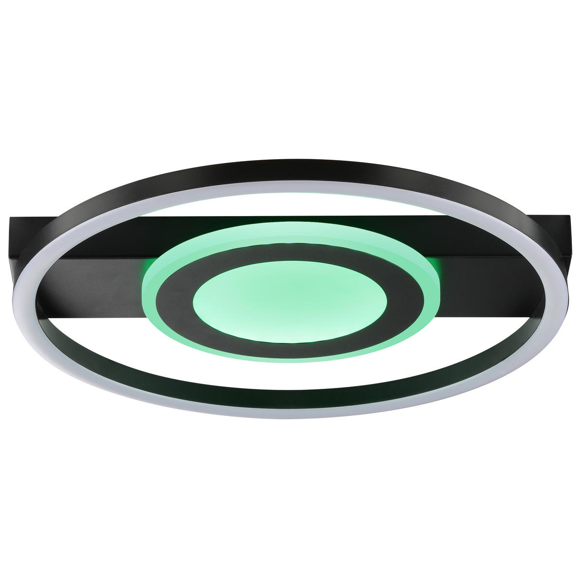 LED DECKENLEUCHTE Maureen Schwarz 37/37/5,5 cm - Schwarz, Metall (37/37/5.5cm) - Brilliant