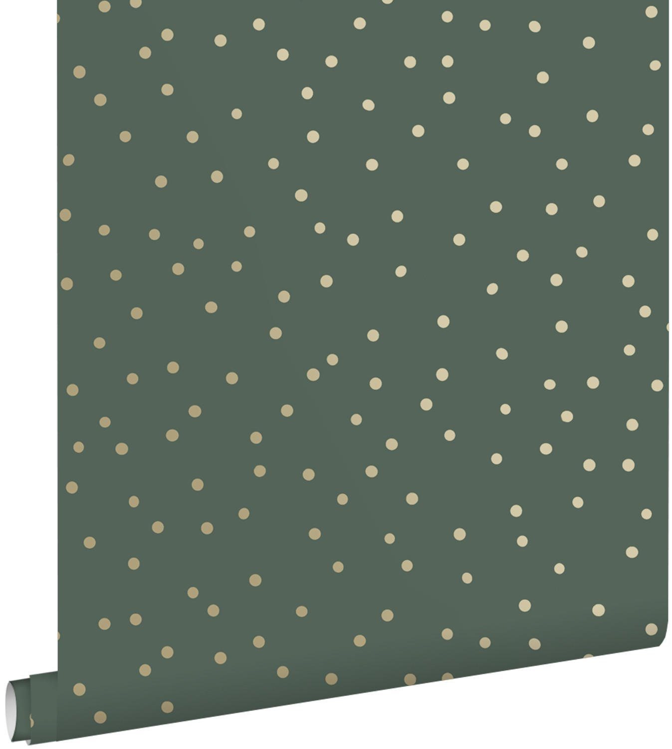TAPETE Punkte 53 cm x 10.05 m - Grün, Papier (53/0.1cm) - ESTAhome
