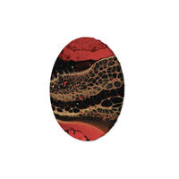 RUNDES BILD Rot 60/60 cm - Rot/Multicolor, Textil (60/60cm) - KUNSTLOFT
