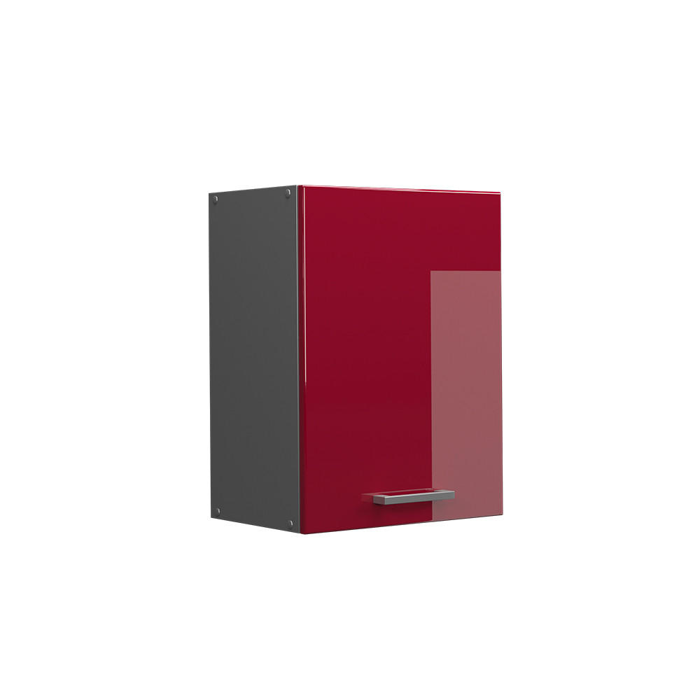 HÄNGESCHRANK R-Line Rot Hochglanz 45 cm - Bordeaux/Anthrazit, Holzwerkstoff (45/60/31cm) - Vicco