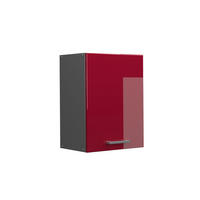 HÄNGESCHRANK R-Line Rot Hochglanz 45 cm - Bordeaux/Anthrazit, Holzwerkstoff (45/60/31cm) - Vicco