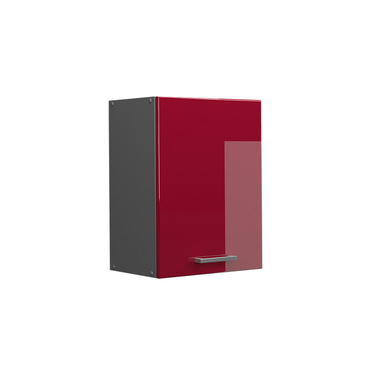 HÄNGESCHRANK R-Line Rot Hochglanz 45 cm - Bordeaux/Anthrazit, Holzwerkstoff (45/60/31cm) - Vicco